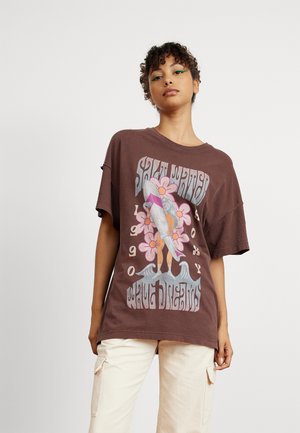 Roxy, SWEETJANIS TEES  - T-shirt con stampa - bitter chocolate