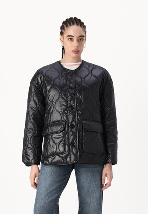 QUILTED JACKET - Viegla jaka - black