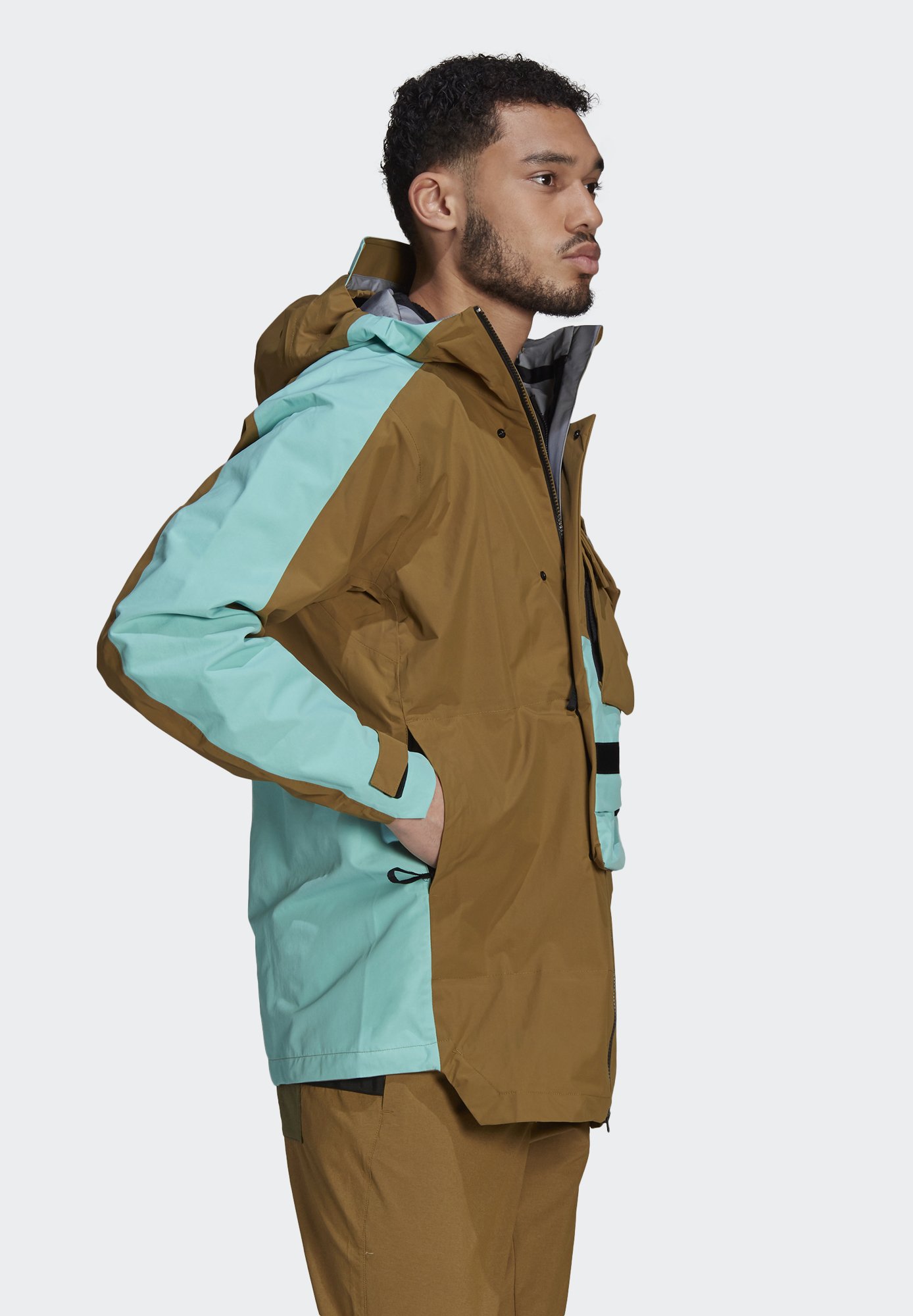 adidas Performance TERREX XPLORIC RAIN - Hardshell jacket - wild moss/acid  mint/green - Zalando.de