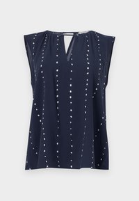 FEMININE TOP PRINTED - Bluza - navy