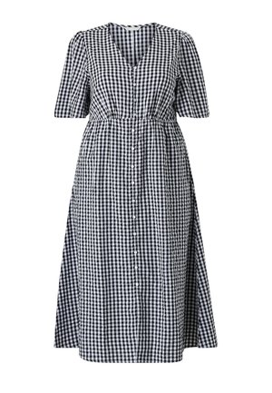Ellos Plus collection, KLEID AUS SEERSUCKER. - Blousejurk - schwarz weiß kariert
