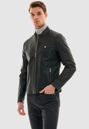 Pierre Cardin Imiteret læderjakke - black