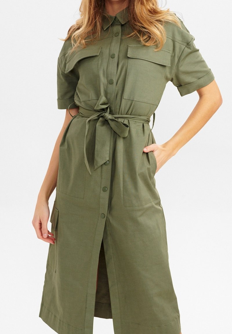 Nümph Abito a camicia - dark green