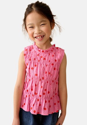 REGULAR FIT - SHIRRED SLEEVELESS - Blúzka - pink red spot