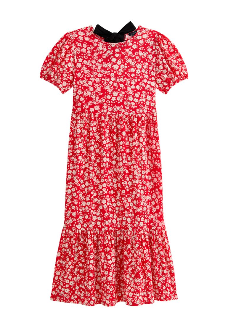 fitted lace wedding dress Red Floral Ricrac Midi Dress - All Dresses main image 1