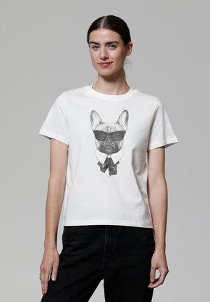 EIN FESCHER HUND - T-shirt print - off white