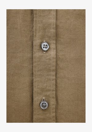 Oscar Jacobson, REG FIT CUT AWAY LINEN SHIRT - Hemd - army green