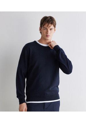 Falconeri ULTRASOFT ROUND NECK - Strickpullover - Blue