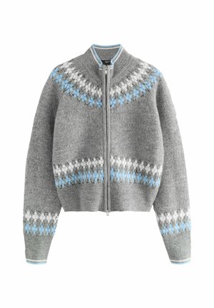 REGULAR FIT ZIP UP  - Bombera - grey multi argyle