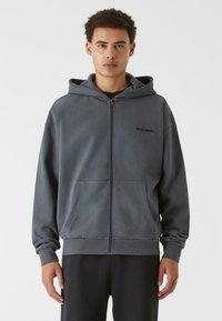 9N1M SENSE ESSENTIAL - Cipzáras pulóver - darkgrey