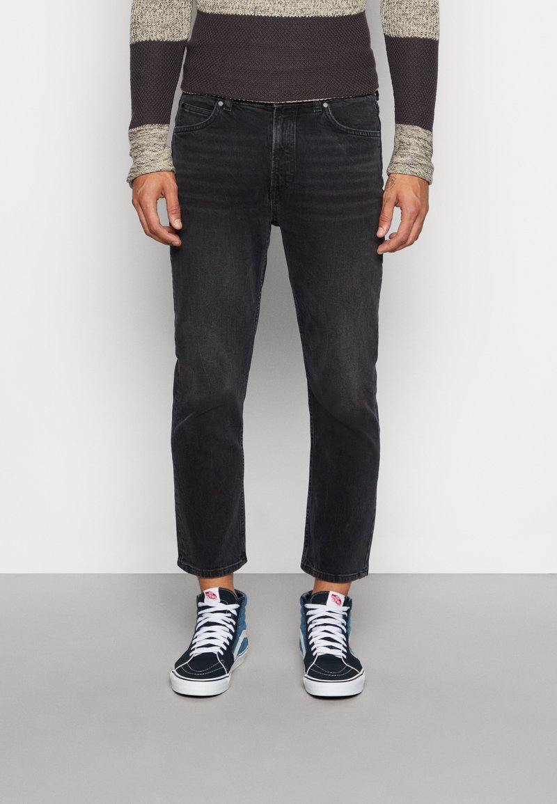 Marc O'Polo TROUSER STRAIGHT FIT CROPPED LENGTH - Džínsy s rovným strihom - dark grey stone wash