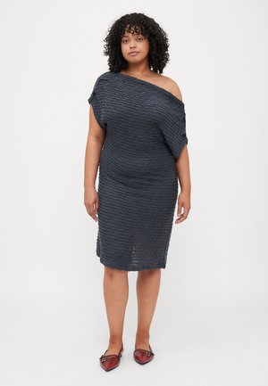 VMCFIE ONE SHOULDER DRESS - Jerseykjole - asphalt