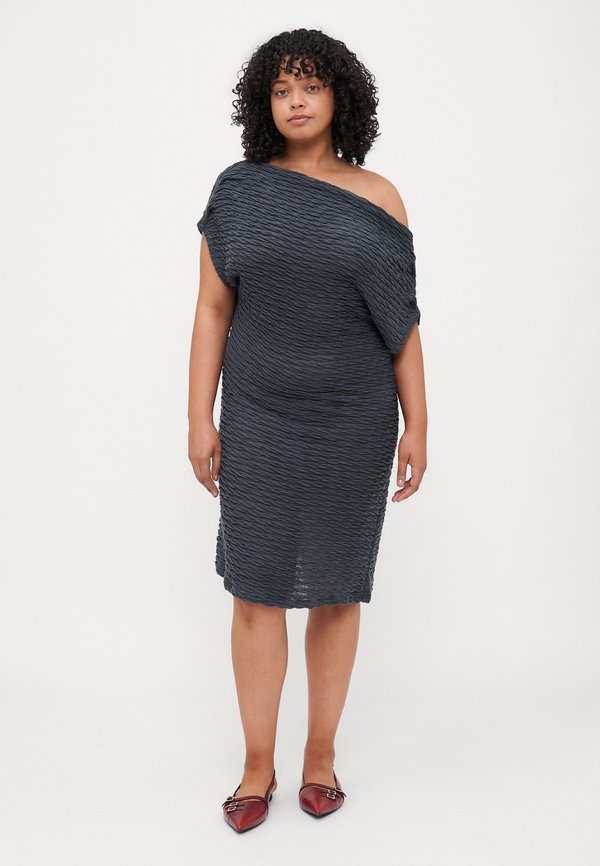 VMCFIE ONE SHOULDER DRESS - Jersey dress - asphalt