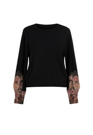 MAGLIA GIROCOLLO STAMPATA - Maglione - st.paisley nero/ruggine