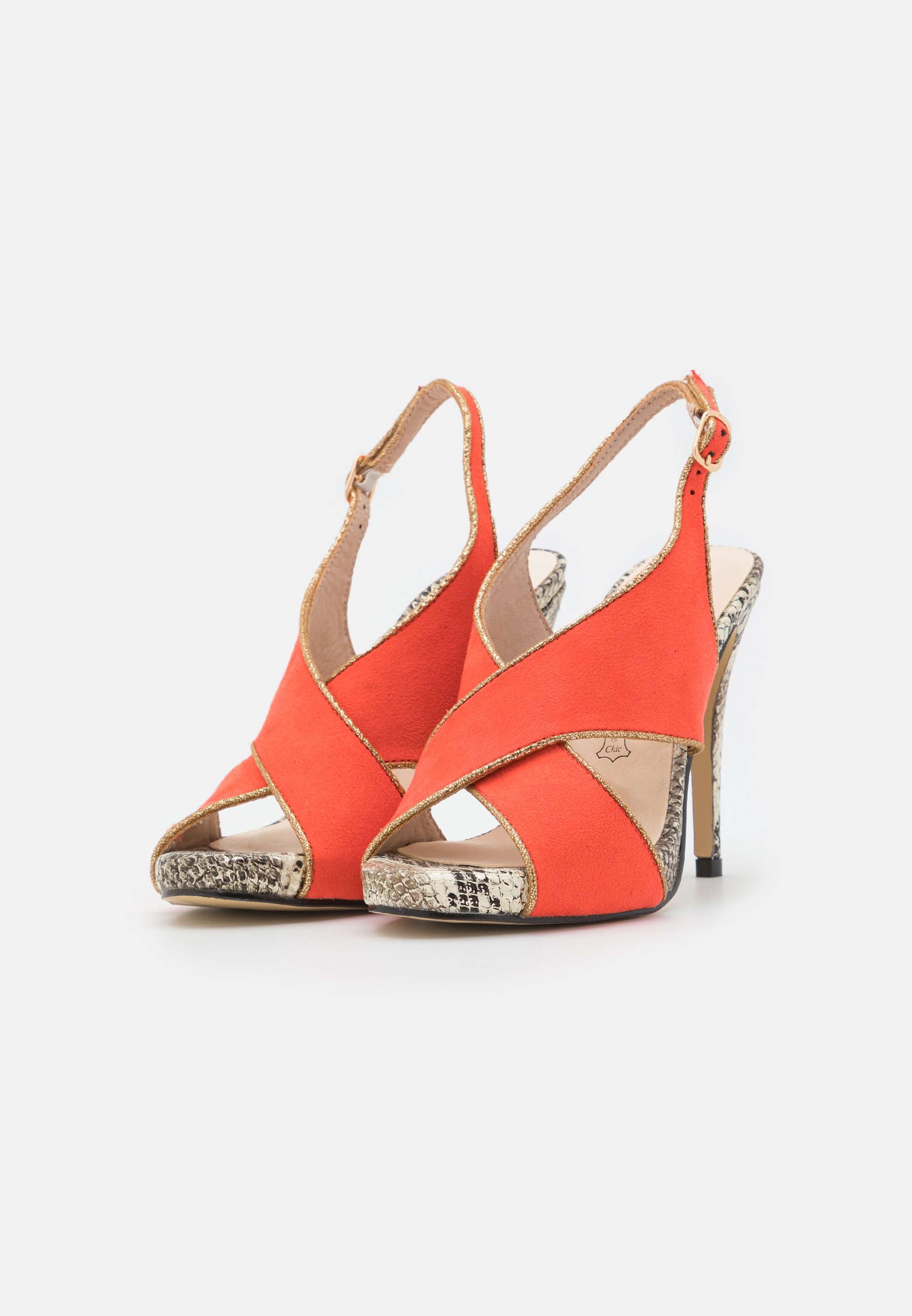 Menbur Sandalias de tacón - coral/salmón - Zalando.es