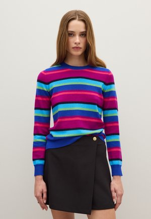 STRIPED  - Trui - blue light blue