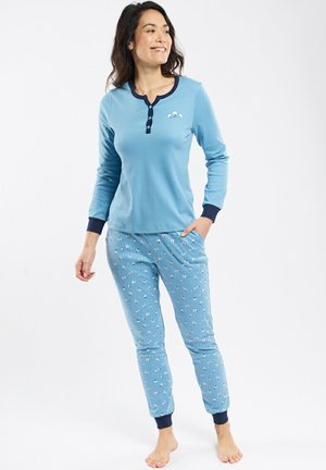 MOTIFS FLOCONS -  ÉPAIS SET - Pyjama - niagara  marine deep