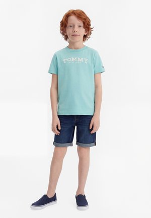 Tommy Hilfiger TEXTURED LOGO T-SHIRT - Μπλουζάκι με στάμπα - ocean spray