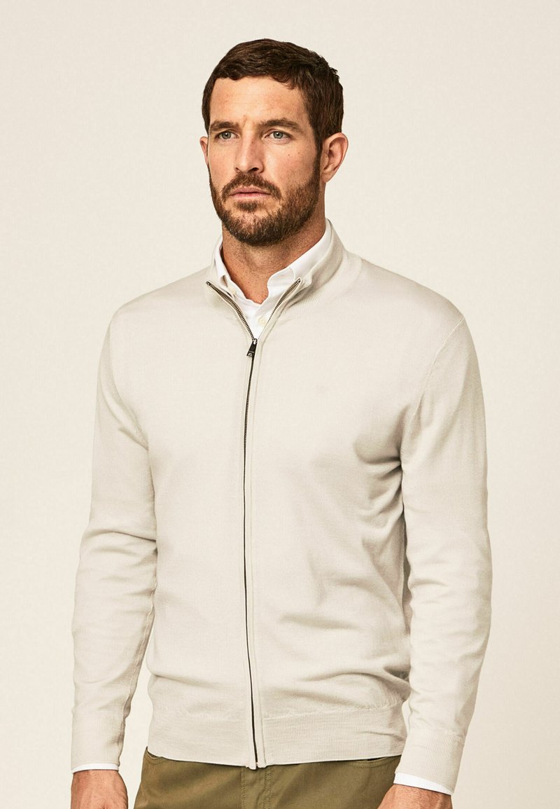 Hackett London FZIP Gilet stone/marron ZALANDO.FR