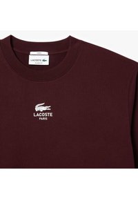 Felpa a maniche lunghe color bordeaux in misto cotone, con logo ricamato bianco e collo a girocollo. Design a vestibilità classica.