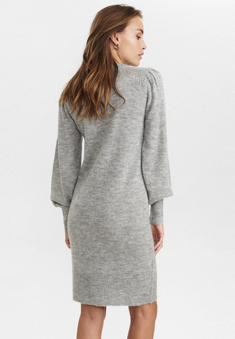 Damen Freizeitkleider | Nümph NUCHANEY Strickkleid light grey mel/hellgrau - OI72375 Damen Freizeitkleider | Nümph NUCHANEY Strickkleid light grey mel/hellgrau - OI72375