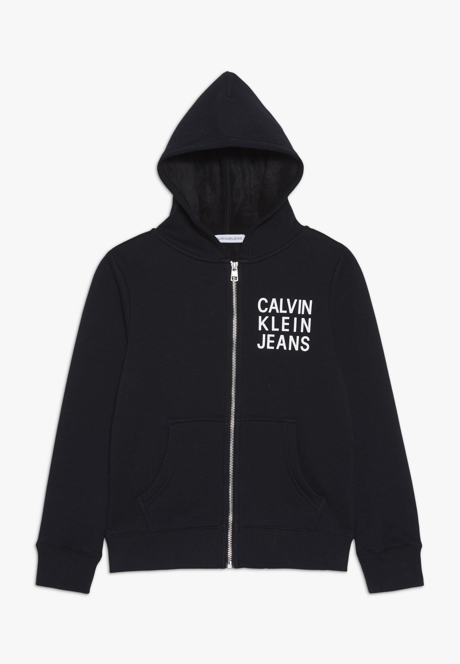 calvin klein logo zip hoodie