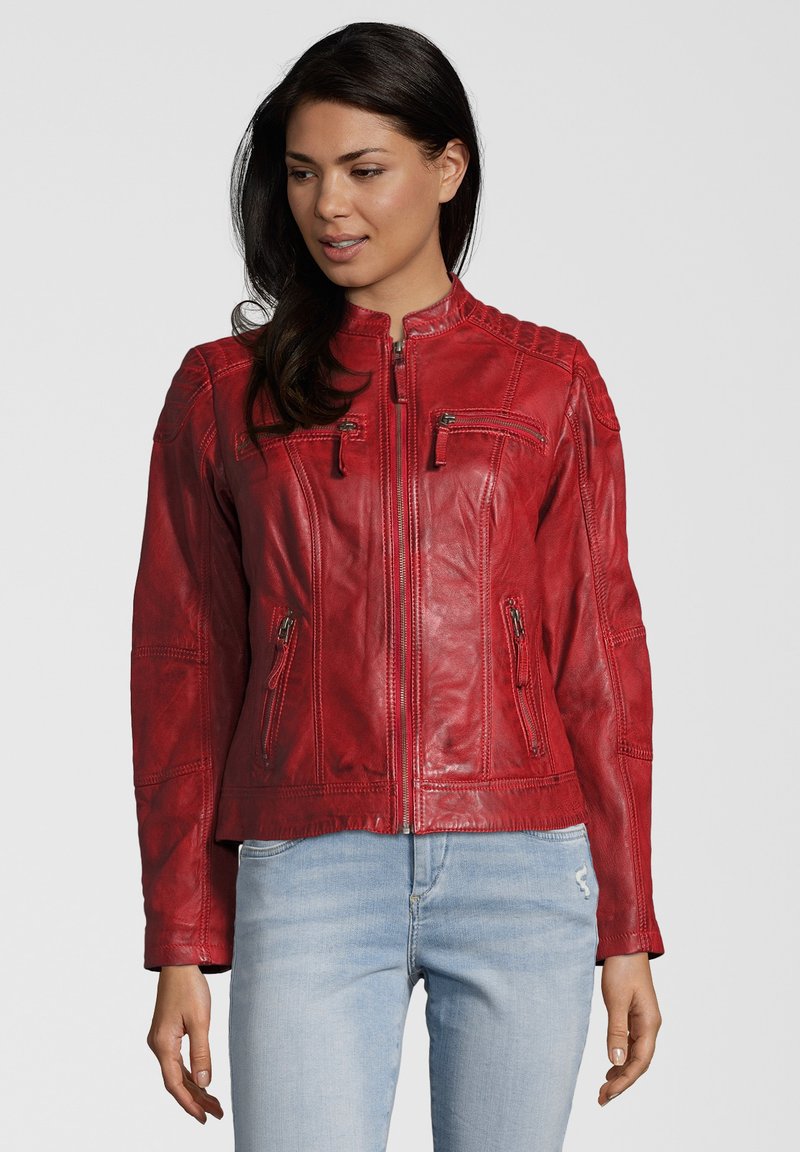 7eleven SEBASTIA - Lederjacke - rot