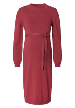 LONG SLEEVE - Vestido de malha - dark red