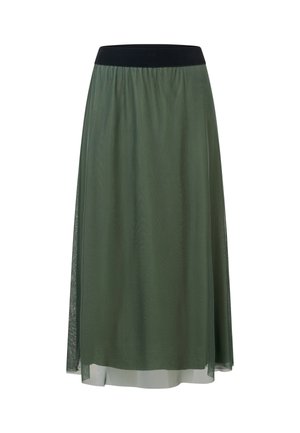 Cloud 5ive, MESH SKIRT - Falda larga - olive