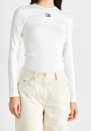 Langærmet T-shirt - off-white