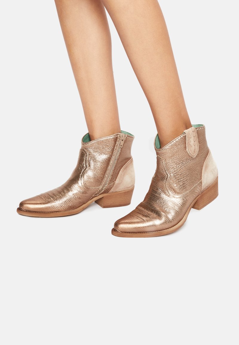 Felmini - EAST - Cowboy/biker ankle boot - metal marvin lylam tapioca, Enlarge