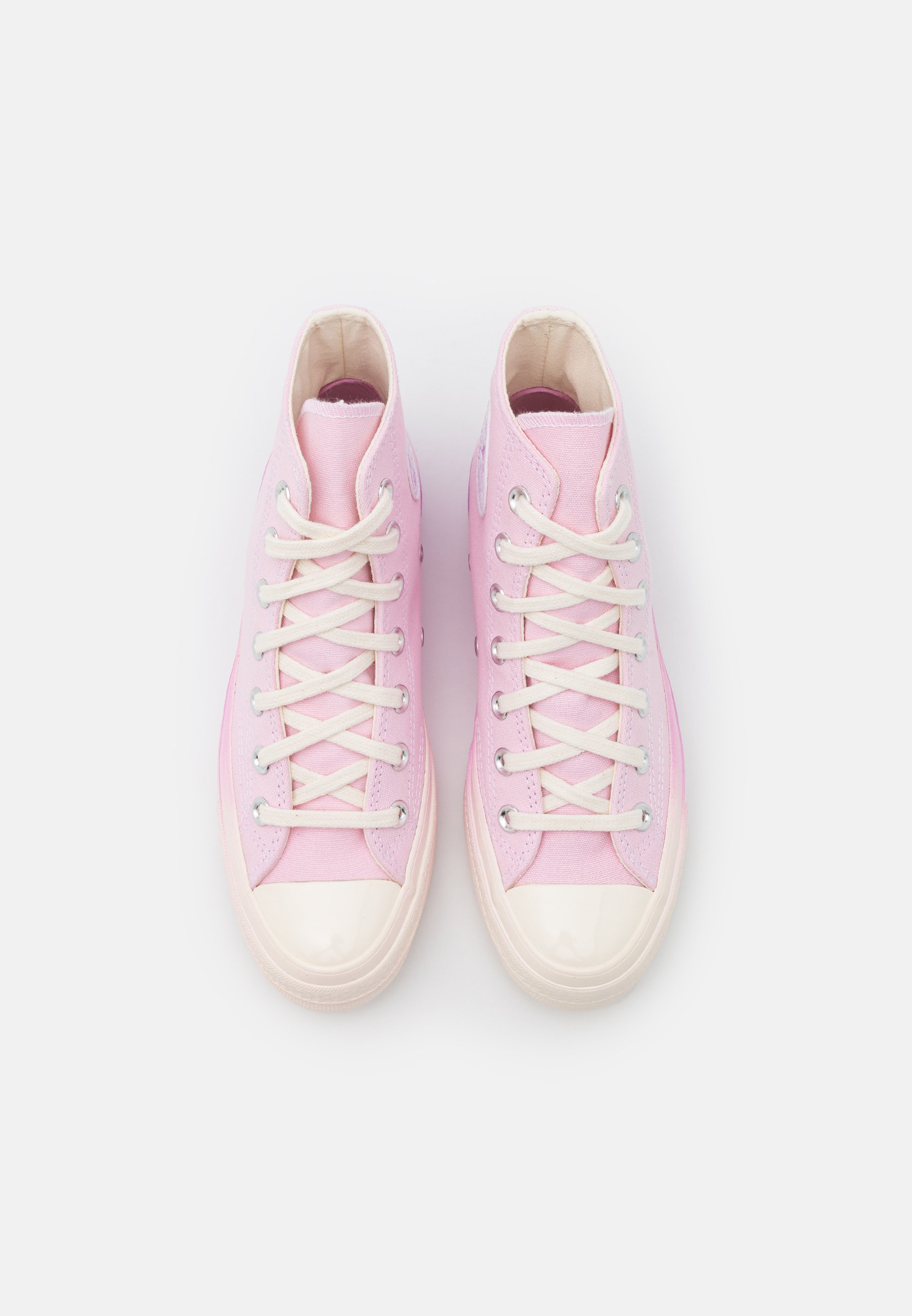 pink foam converse high tops