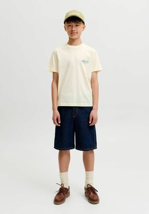 Jack & Jones Junior, JORRIVIERA VINTAGE POSTER BACK TEE JNR - Trükipildiga T-särk - antique white