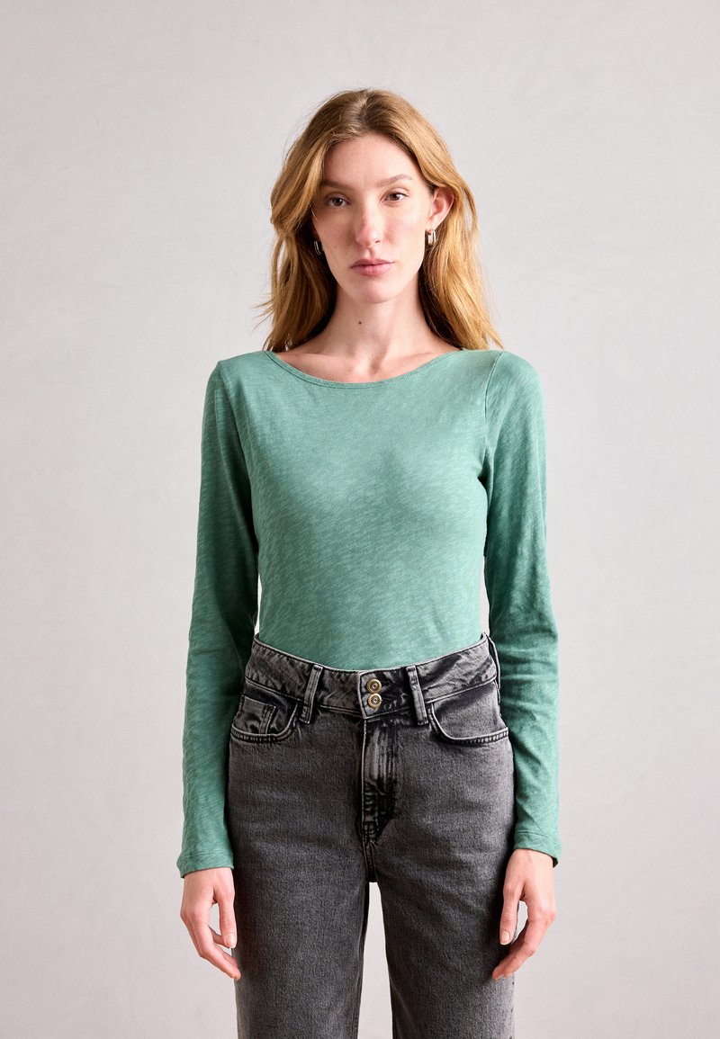 Marc O'Polo LONG SLEEVE BOAT NECK - Top dugih rukava - smooth green