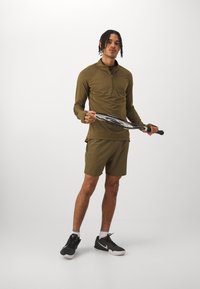Björn Borg MIDLAYER HALF ZIP - Hosszú ujjú felső - dark olive