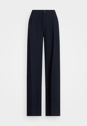 Lauren Ralph Lauren Double Faced Georgette Wide Leg Trouser - Stoffhose - navy