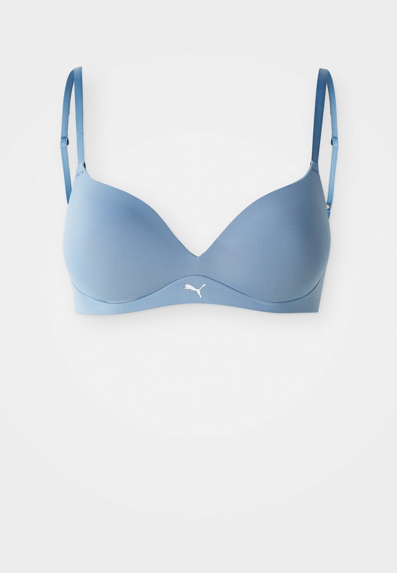 Puma WOMEN SOFT PADDED BRA - T-shirt bra - dusk blue/blue-grey - Zalando.ie