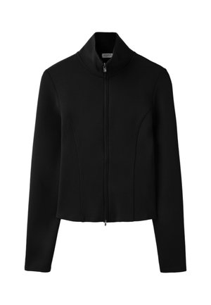 Stradivarius, FITTED ZIP-UP SWEATSHIRT - Sweat zippé - black