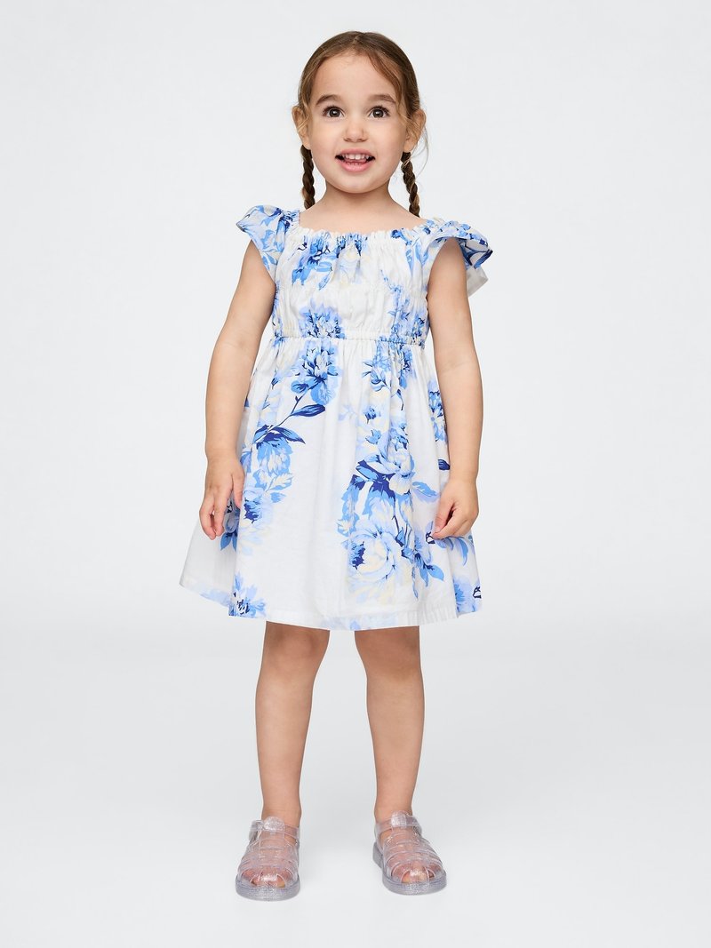 GAP - CAP SLEEVE FLORAL DRESS - Kjole - blue, Forstørre