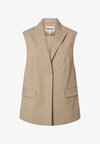 VEST PCROSA SPLIT - Veste sans manches - greige