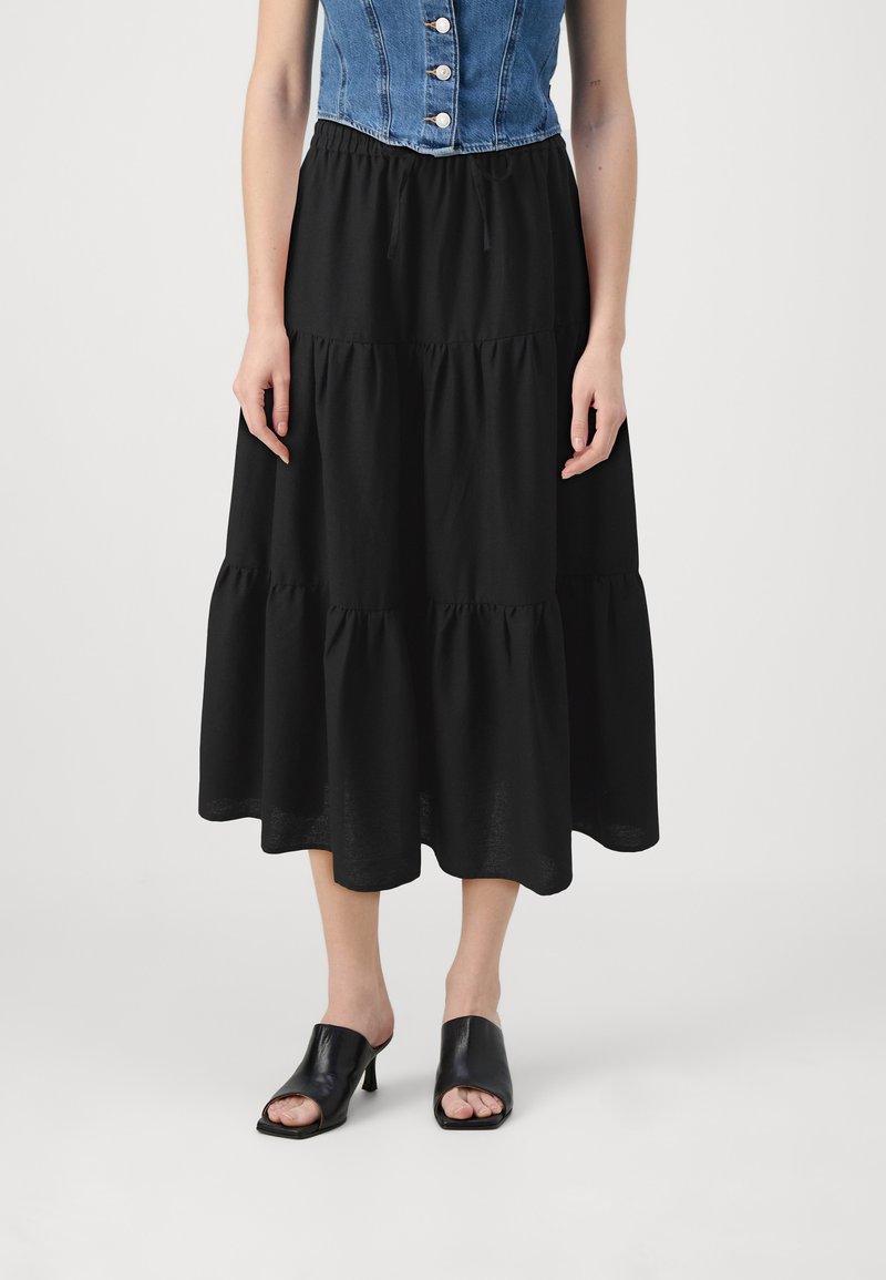 ONLY ONLNOELLE MIDI STRING SKIRT - Suknja A kroja - black