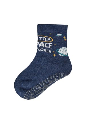 Sterntaler, FLIESEN FLITZER AIR WELTALL MIT DURCHBROCHENER ANTI-RUTSCH-SOHLE - Socks - blau meliert