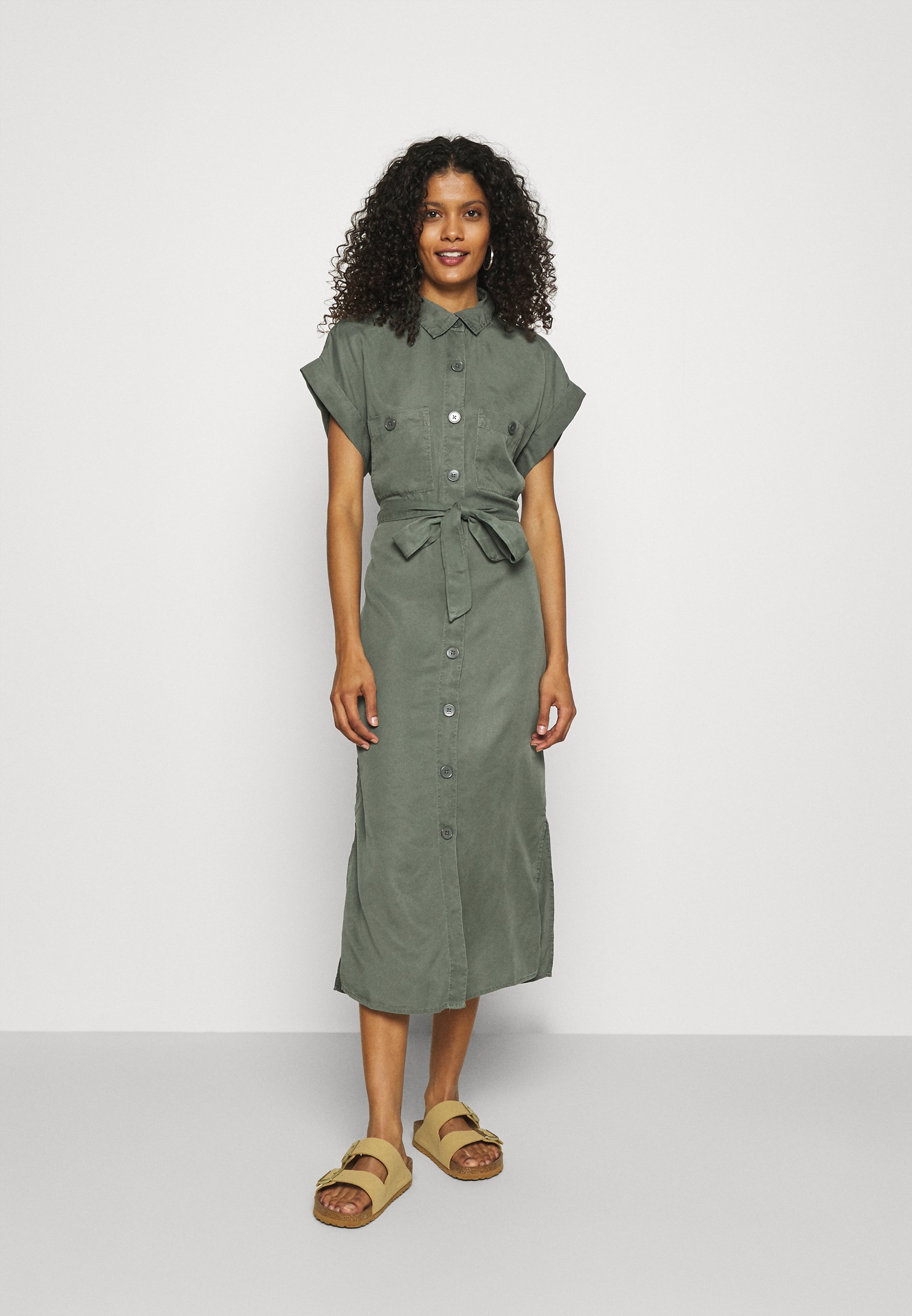 oasis green shirt dress