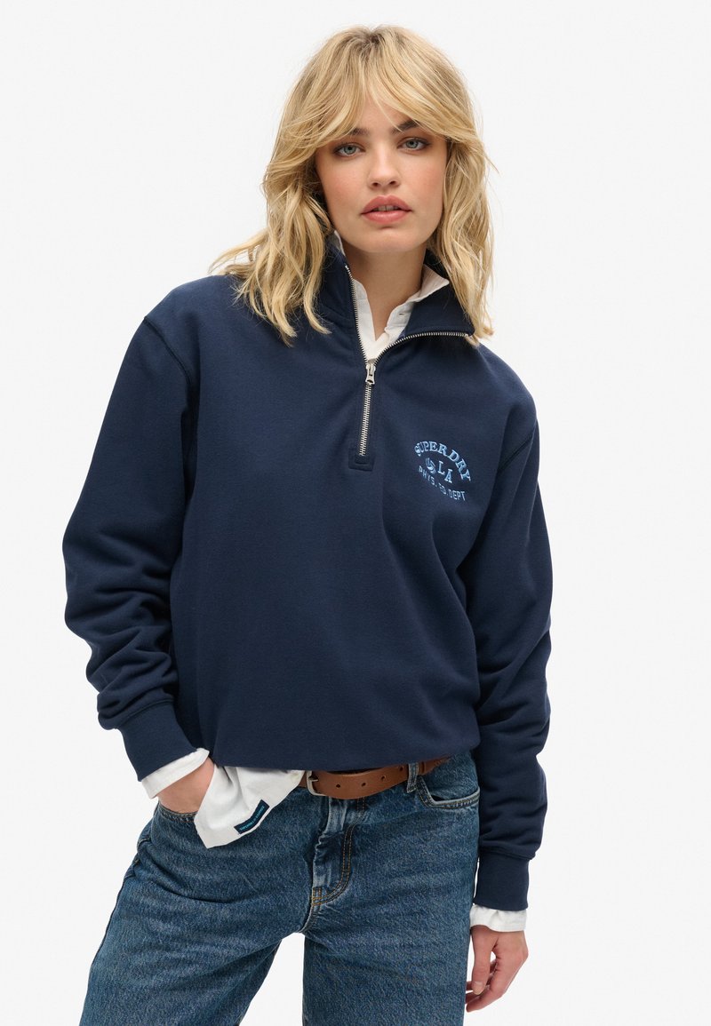 Superdry & Co HALF ZIP - Sweater - richest navy
