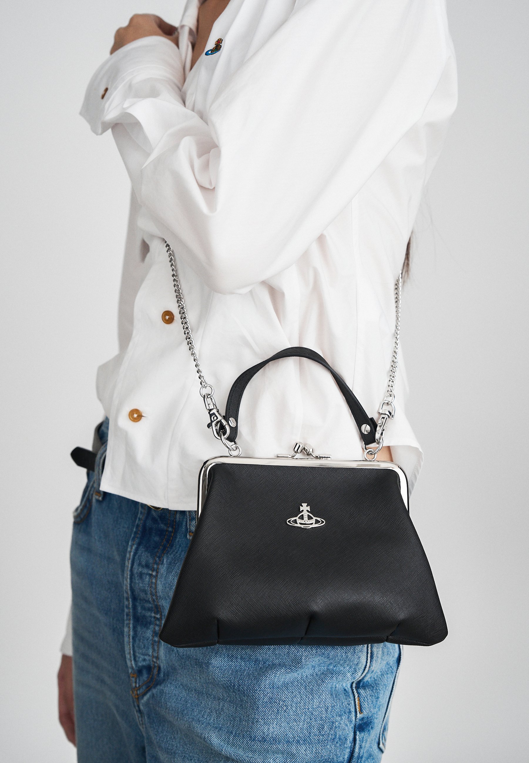 Vivienne Westwood GRANNY FRAME PURSE - Cross body bag - black