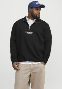 Jack & Jones JORVESTERBRO QUARTER ZIP - Felpa - black