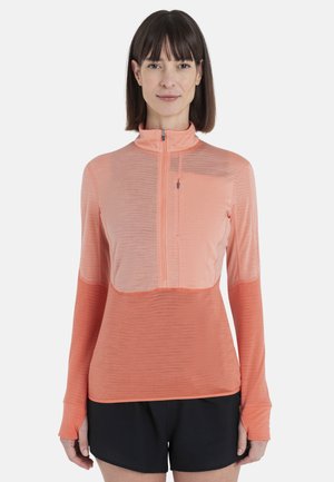 MERINO MID WEIGHT REALFLEECE� DESCENDER HALF ZIP - Långärmad tröja - glow tang cb