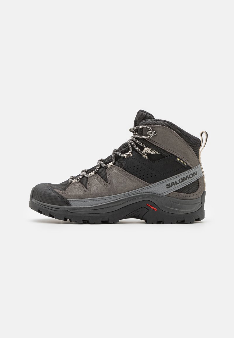 Salomon QUEST ROVE GORE TEX - Hiking shoes - black/magnet/quiet shade