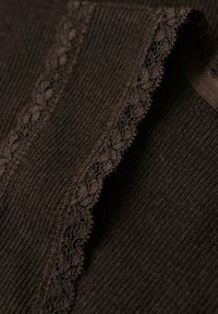VINTAGE TRIM - Top - dark chocolate brown marl