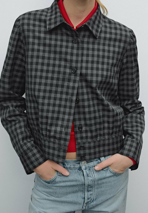 CHECK WITH ELASTIC DETAIL - Summer jacket